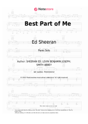 Sheet music, chords Ed Sheeran, YEBBA - Best Part of Me