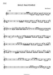 Sheet music, chords Bad Bunny - BAILE INoLVIDABLE