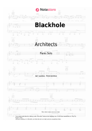 Sheet music, chords Architects - Blackhole