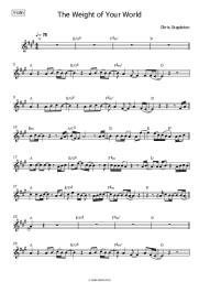 Sheet music, chords Chris Stapleton - The Weight of Your World