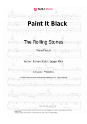 Sheet music, chords The Rolling Stones - Paint It Black