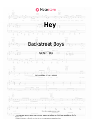Sheet music, chords Backstreet Boys - Hey