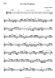 Sheet music, chords Morgan Wallen - I'm The Problem