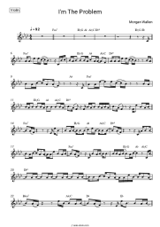 Sheet music, chords Morgan Wallen - I'm The Problem