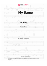 Sheet music, chords Adele - My Same