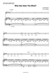 Sheet music, chords David Byrne, Yo La Tengo - Who Has Seen The Wind?