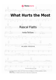Sheet music, chords Rascal Flatts, Backstreet Boys - What Hurts the Most
