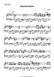 Sheet music, chords ABBA - Dancing Queen