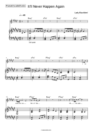 Sheet music, chords Lady Blackbird - It’ll Never Happen Again