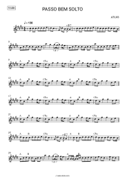 Sheet music, chords ATLXS - PASSO BEM SOLTO