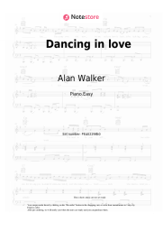 Sheet music, chords Alan Walker, MEEK - Dancing in love