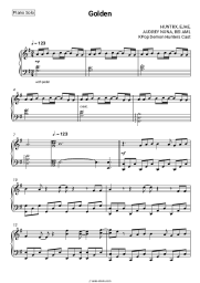 Sheet music, chords HUNTRX, EJAE, AUDREY NUNA, REI AMI, KPop Demon Hunters Cast - Golden