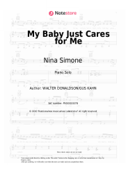 Sheet music, chords Nina Simone - My Baby Just Cares for Me