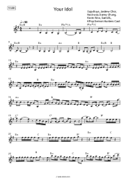 Sheet music, chords Saja Boys, Andrew Choi, Neckwav, Danny Chung, Kevin Woo, SamUIL, KPop Demon Hunters Cast - Your Idol