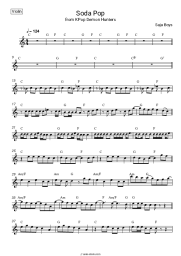 Sheet music, chords Saja Boys, Andrew Choi, Neckwav, Danny Chung, Kevin Woo, SamUIL, KPop Demon Hunters Cast - Soda Pop