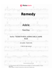 Sheet music, chords Adele - Remedy