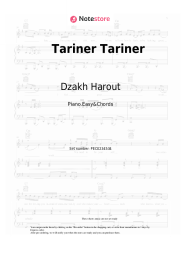 Sheet music, chords Dzakh Harout - Tariner Tariner