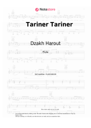 Sheet music, chords Dzakh Harout - Tariner Tariner