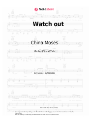 Sheet music, chords China Moses - Watch out