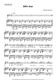 Sheet music, chords Michael Jackson - Billie Jean