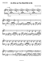 Sheet music, chords Nine Inch Nails - As Alive as You Need Me to Be