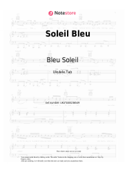 Sheet music, chords Bleu Soleil, LUIZA - Soleil Bleu