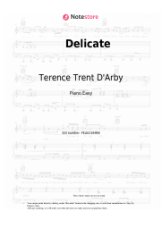 Sheet music, chords Terence Trent D'Arby - Delicate