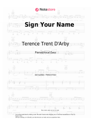 Sheet music, chords Terence Trent D'Arby - Sign Your Name