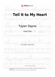 Sheet music, chords Taylor Dayne - Tell It to My Heart