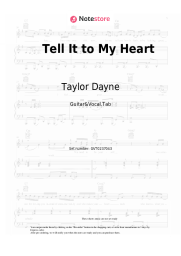 Sheet music, chords Taylor Dayne - Tell It to My Heart