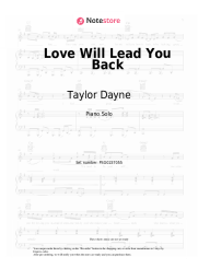 Sheet music, chords Taylor Dayne - Love Will Lead You Back