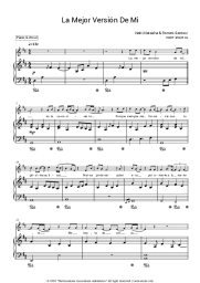 Sheet music, chords Natti Natasha, Romeo Santos - La Mejor Versión De Mi