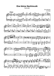 Sheet music, chords Wolfgang Amadeus Mozart - Serenade No. 13 in G Major, K. 525, (Eine kleine Nachtmusik), I. Allegro