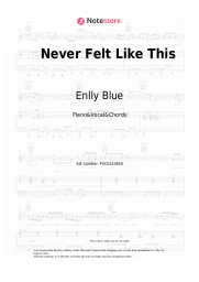 Sheet music, chords Enlly Blue - Never Felt Like This