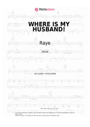 Sheet music, chords Raye - WHERE IS MY HUSBAND!