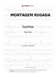 Sheet music, chords Sayfalse, Cape, JXNDRO - MONTAGEM RUGADA