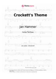 Sheet music, chords Jan Hammer - Crockett's Theme