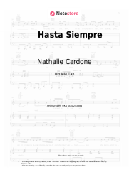 Sheet music, chords Nathalie Cardone - Hasta Siempre