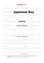 Sheet music, chords Aneka - Japanese Boy