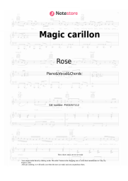Sheet music, chords Rose - Magic carillon
