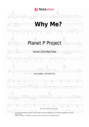 Sheet music, chords Planet P Project - Why Me?