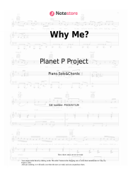 Sheet music, chords Planet P Project - Why Me?