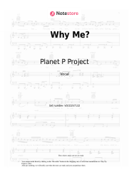 Sheet music, chords Planet P Project - Why Me?