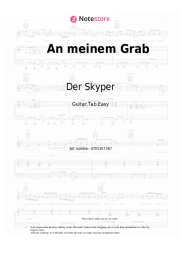 Sheet music, chords Der Skyper - An meinem Grab