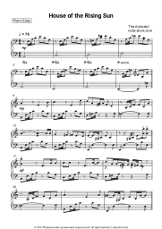 Sheet music, chords The Animals - House of the Rising Sun