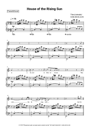 Sheet music, chords The Animals - House of the Rising Sun