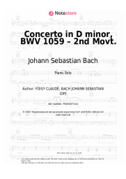 undefined Johann Sebastian Bach - Concerto in D minor, BWV 1059 – 2nd Movt.