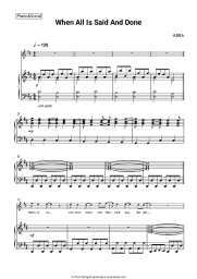 Sheet music, chords ABBA - When All Is Said And Done