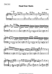 Sheet music, chords ABBA - Head Over Heels