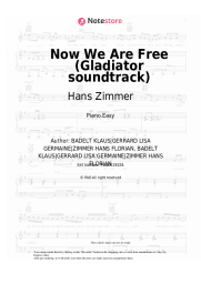 Sheet music, chords Hans Zimmer, Klaus Badelt, Lisa Gerrard - Now We Are Free (Gladiator soundtrack)